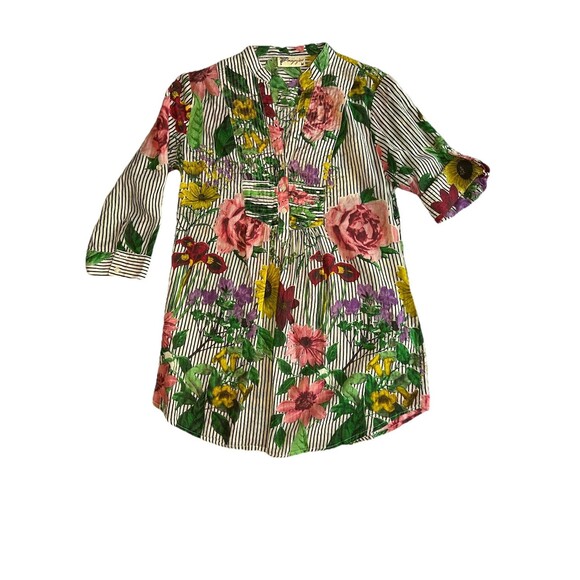 Magazine Tops - Magazine Floral Striped blouse, medium